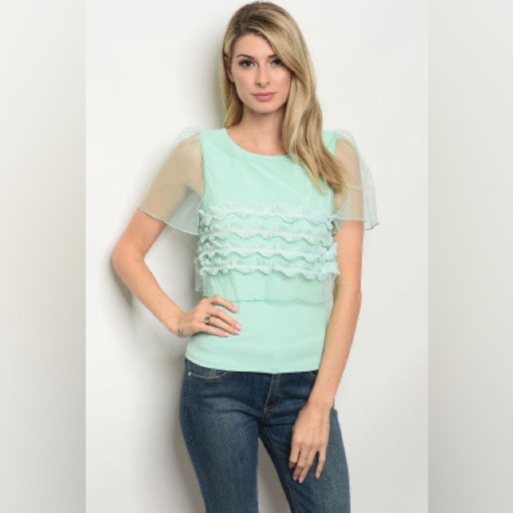Palazzo Mint Tank Top